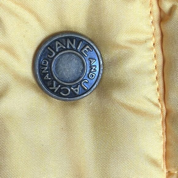 Janie and Jack Boys Girls Puffer Vest Yellow Navy Blue Snaps Front Pockets 5-6 - Picture 8 of 12